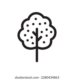 Tree vector line icon. Tree flat sign design. Tree symbol isolated pictogram. UX UI linear icon outline sign