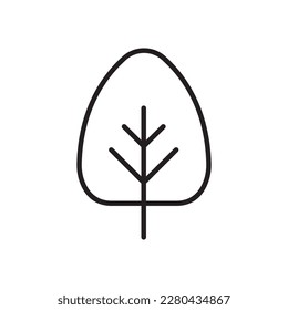 Tree vector line icon. Tree flat sign design. Tree symbol isolated pictogram. UX UI linear icon outline sign
