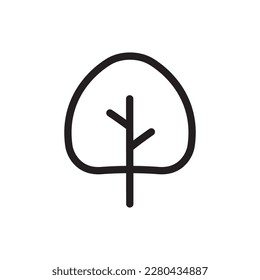Tree vector line icon. Tree flat sign design. Tree symbol isolated pictogram. UX UI linear icon outline sign