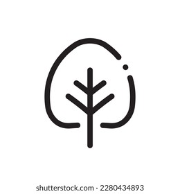 Tree vector line icon. Tree flat sign design. Tree symbol isolated pictogram. UX UI linear icon outline sign