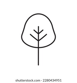 Tree vector line icon. Tree flat sign design. Tree symbol isolated pictogram. UX UI linear icon outline sign