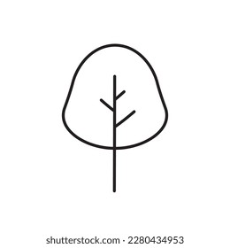 Tree vector line icon. Tree flat sign design. Tree symbol isolated pictogram. UX UI linear icon outline sign