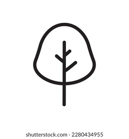 Tree vector line icon. Tree flat sign design. Tree symbol isolated pictogram. UX UI linear icon outline sign