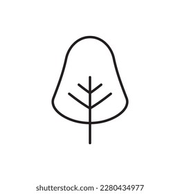 Tree vector line icon. Tree flat sign design. Tree symbol isolated pictogram. UX UI linear icon outline sign