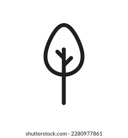 Tree vector line icon. Tree flat sign design. Tree symbol isolated pictogram. UX UI linear icon outline sign