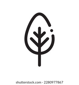 Tree vector line icon. Tree flat sign design. Tree symbol isolated pictogram. UX UI linear icon outline sign