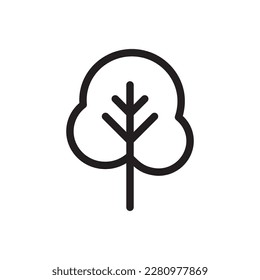Tree vector line icon. Tree flat sign design. Tree symbol isolated pictogram. UX UI linear icon outline sign