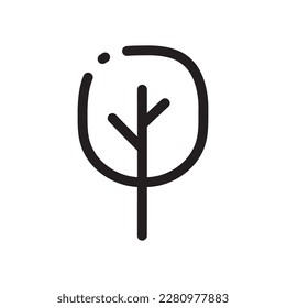 Tree vector line icon. Tree flat sign design. Tree symbol isolated pictogram. UX UI linear icon outline sign
