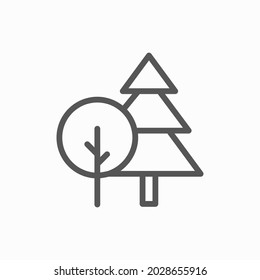 Tree Vector Line Icon illustration