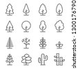 pine trees icon