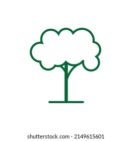 Tree Vector Line Icon. Tree symbol vector sign