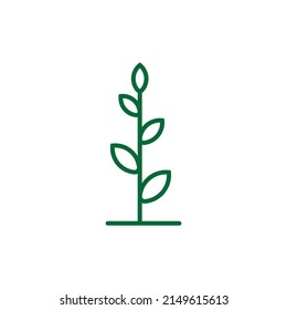 Icono de línea del vector de árbol. Signo de vector de símbolo de árbol