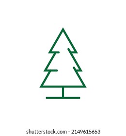 Icono de línea del vector de árbol. Signo de vector de símbolo de árbol