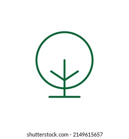 Tree Vector Line Icon. Tree symbol vector sign