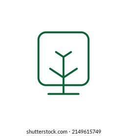 Tree Vector Line Icon. Tree symbol vector sign