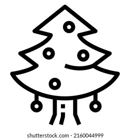 Icono de línea del vector del árbol, madera