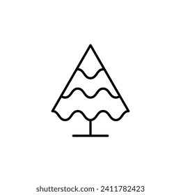 Tree Vector Lined Simple Symbol 
