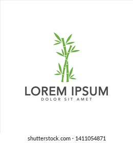 tree vector logo and bamboo stem