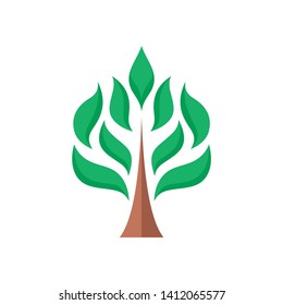 Tree vector logo design. Abstract nature concept icon sign. 