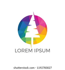 Tree vector logo design. Tree icon modern symbol.