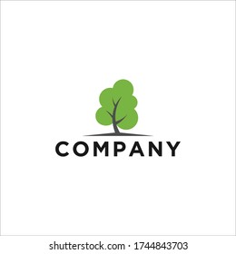 tree vector logo design template.  Vector illustration.