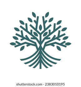 Plantilla de diseño de logotipos de vectores de árbol