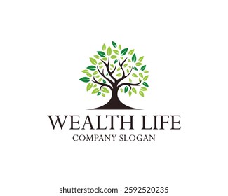 tree vector logo, has the meaning of rich life