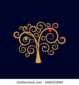 Tree vector logo. Tree icon. Tree illustration, design element. Vector