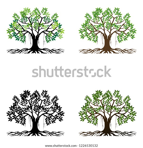 Tree Vector Logo Illustration Trees Stock Vector (Royalty Free) 1226530132