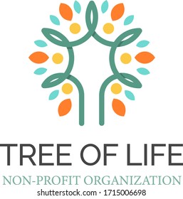 Tree vector logo. Leaf and tree company logo template