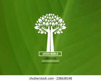 Tree. Vector logo, template. Garden, ecology Icon