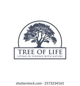 Tree Vector Logo Template. Vector silhouette of a tree. natural green icon symbol vector illustration