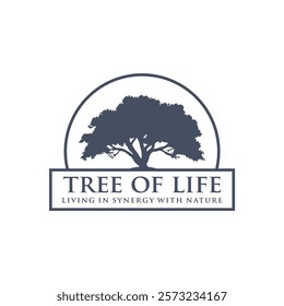 Tree Vector Logo Template. Vector silhouette of a tree. natural green icon symbol vector illustration