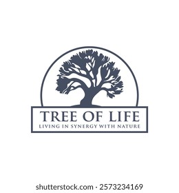 Tree Vector Logo Template. Vector silhouette of a tree. natural green icon symbol vector illustration