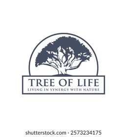 Tree Vector Logo Template. Vector silhouette of a tree. natural green icon symbol vector illustration