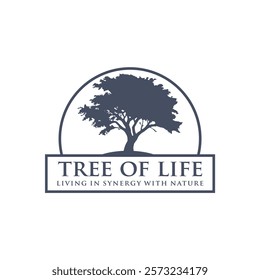 Tree Vector Logo Template. Vector silhouette of a tree. natural green icon symbol vector illustration