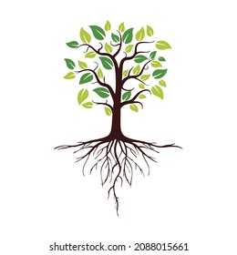 Logo Green Tree Dengan Roots Ilustrasi Stock Vector (Royalty Free ...