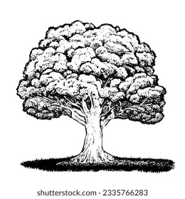 Tree Vector Minimal Hand Drawing Line Art 