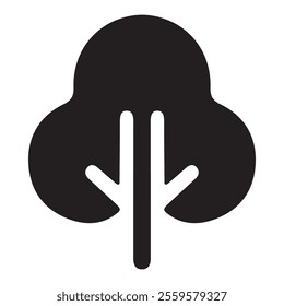 Tree vector minimalist icon design on a white background