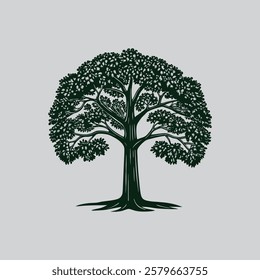 Tree Vector monogram design and logo