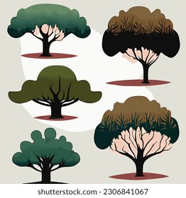 Tree vector for natural design, Tree illustartion