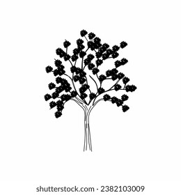 tree vector, tree nature, tree outline, tree icon