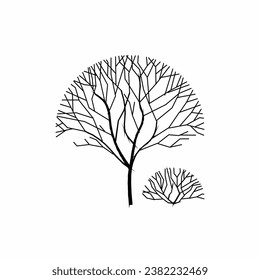 vector de árbol, naturaleza de árbol, contorno de árbol, icono de árbol