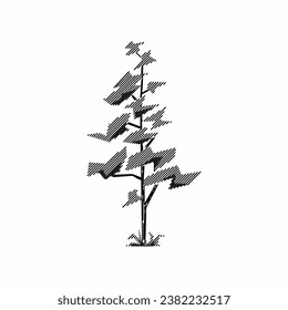 vector de árbol, naturaleza de árbol, contorno de árbol, icono de árbol