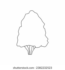 vector de árbol, naturaleza de árbol, contorno de árbol, icono de árbol