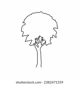 vector de árbol, naturaleza de árbol, contorno de árbol, icono de árbol, icono de planta, icono de planta