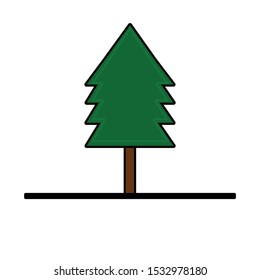 Tree vector on white background