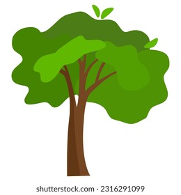 Tree vector on white background