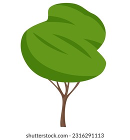 Tree vector on white background