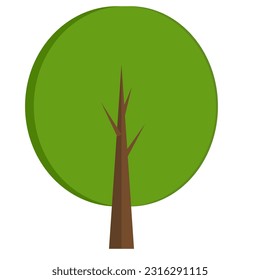 Tree vector on white background
